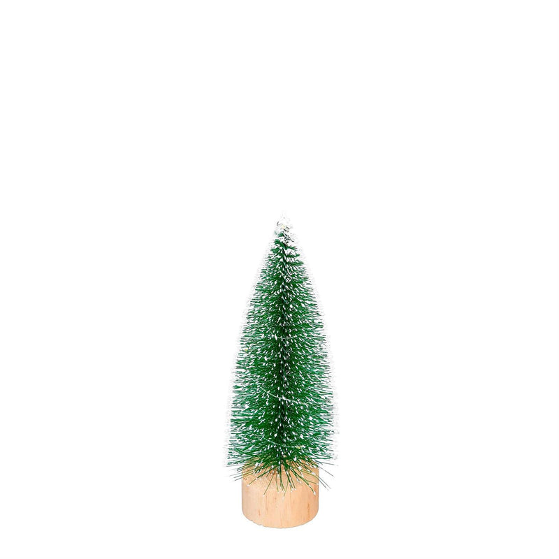 LED Bottlebrush Trees, White Tipped Snow Covered, Set of 3