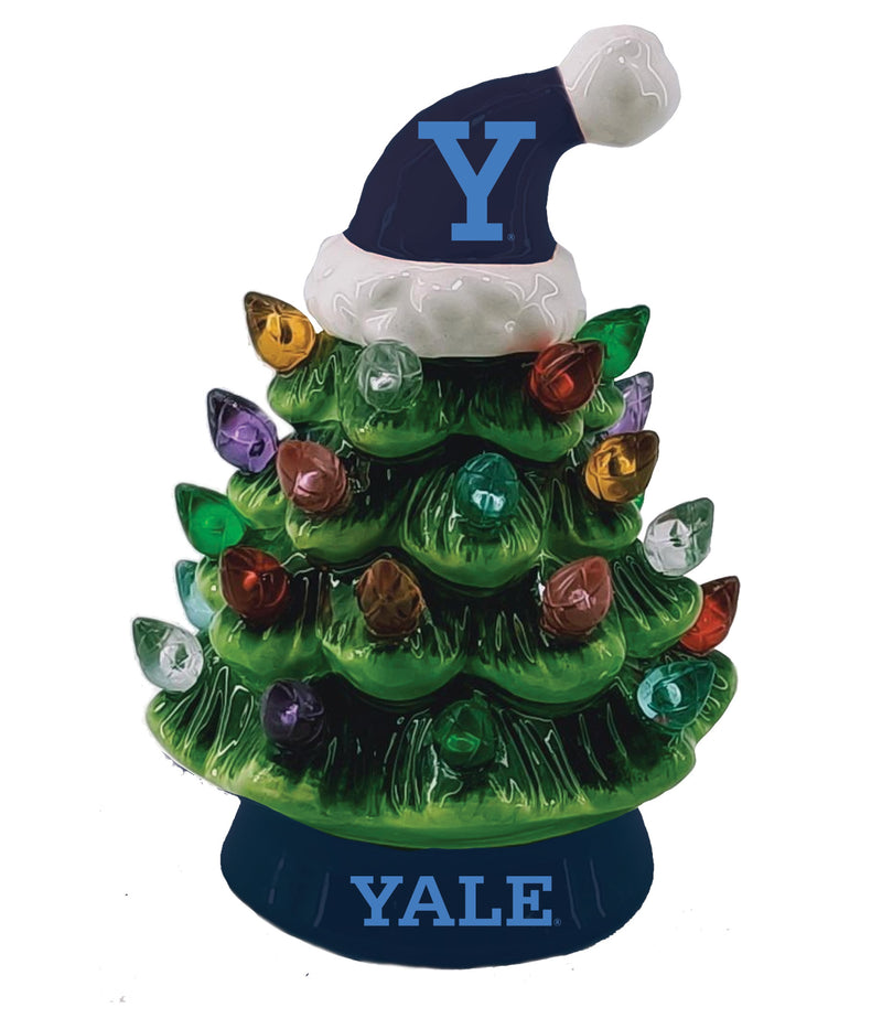 4" Mini LED Tabletop Christmas Tree, Yale University,8led5044mt