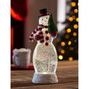 13" LED Spinning Water Snowman Tabletop Décor