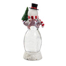 13" LED Spinning Water Snowman Tabletop Décor