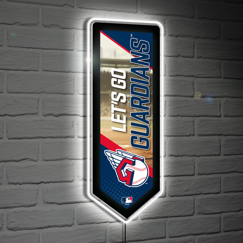 Cleveland Guardians Baseball Pennant Glazelite LED Decor