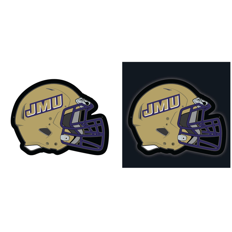 James Madison University College Helmet Edgelite LED Decor
