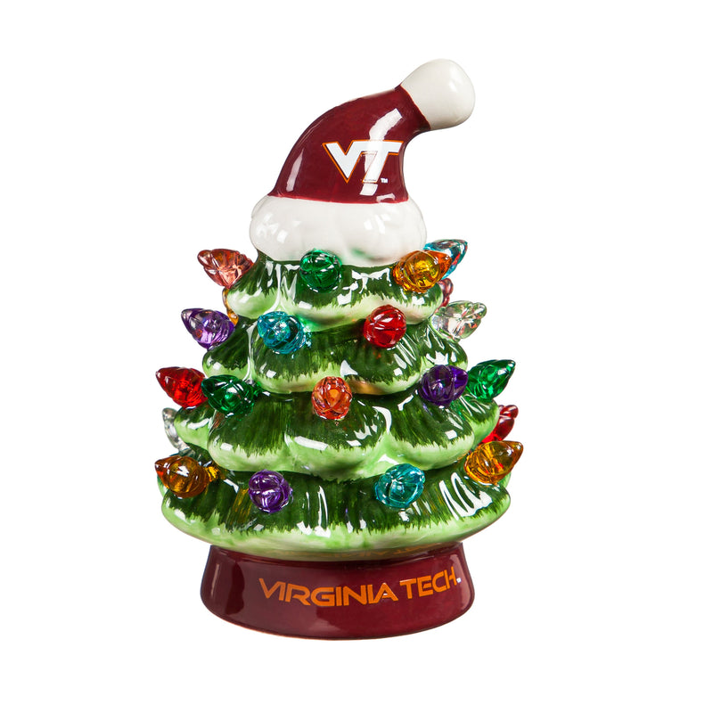 4" Mini LED Tabletop Christmas Tree, Virginia Tech,8led903mt