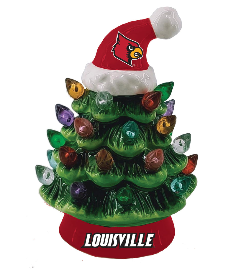 4" Mini LED Tabletop Christmas Tree, University of Louisville,8led906mt