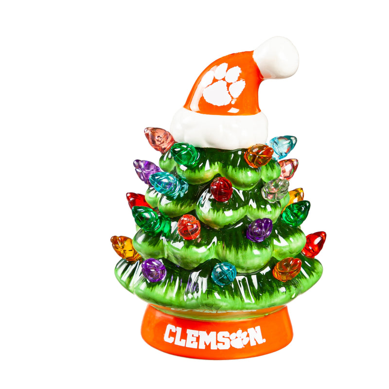 4" Mini LED Tabletop Christmas Tree, Clemson University,8led912mt