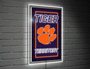 22"H x 14"L NeoLite Wall Decor, Rectangle, Clemson University,8led912nlrt