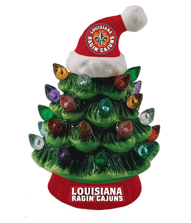 4" Mini LED Tabletop Christmas Tree, Louisiana at Lafayette University,8led913mt