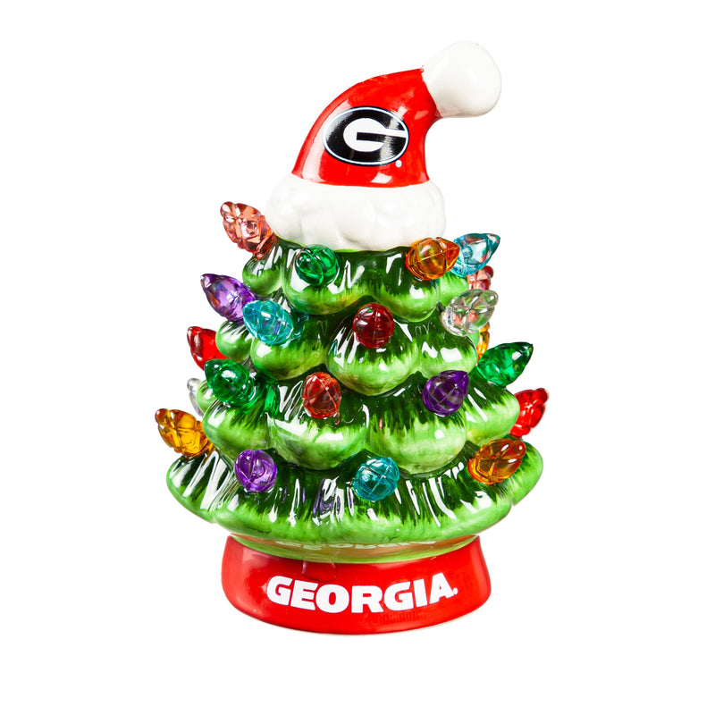 4" Mini LED Tabletop Christmas Tree, University of Georgia,8led914mt