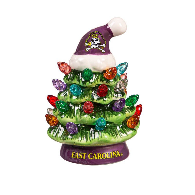 4" Mini LED Tabletop Christmas Tree, East Carolina University,8led915mt