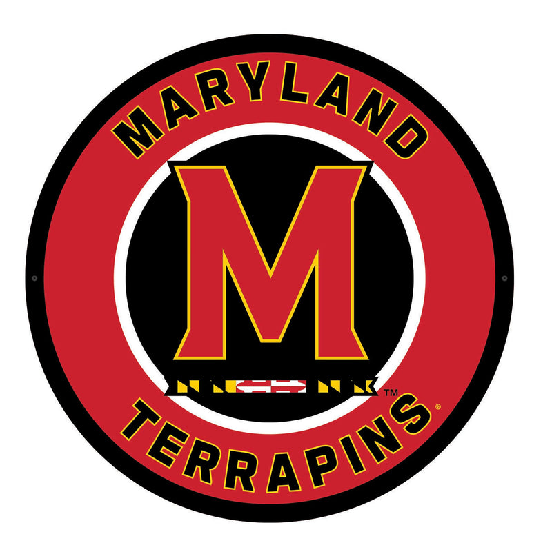 University of Maryland College Large Round Edgelite LED Decor