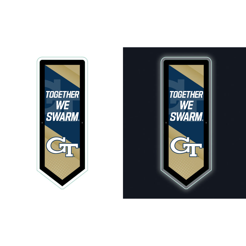 Georgia Tech College Pennant Glazelite LED Decor