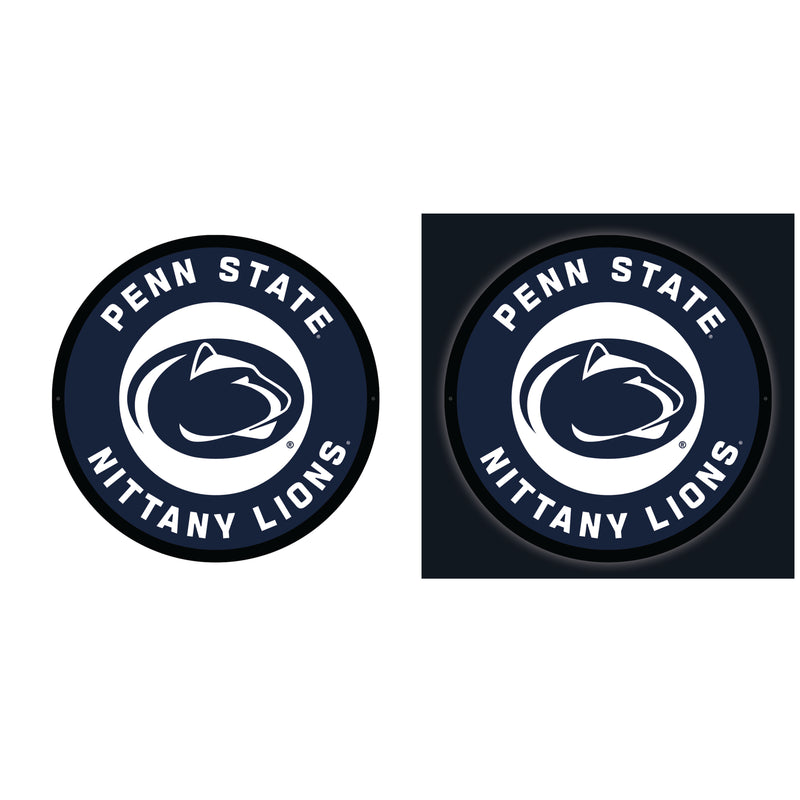 Penn State College Large Round Edgelite LED Decor