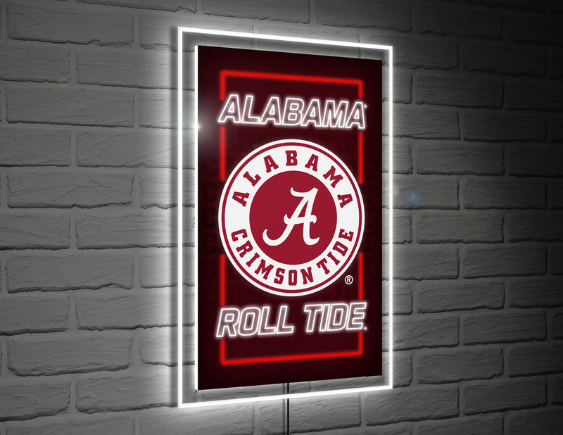 22"H x 14"L NeoLite Wall Décor, Rectangle, University of Alabama,8led924nlrt