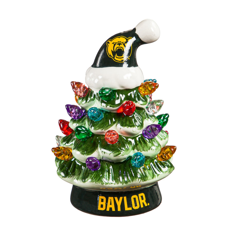 4" Mini LED Tabletop Christmas Tree, Baylor University,8led925mt