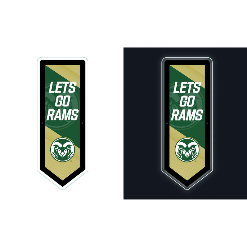 LED Wall Decor, Edgelite, College Football Pennant, Colorado State University