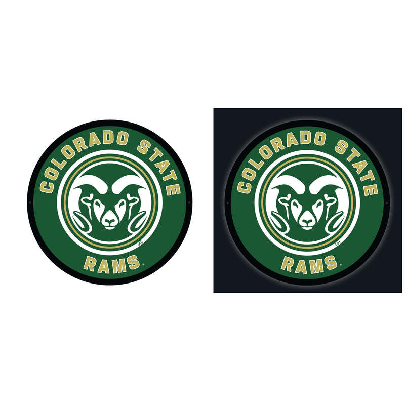 LED Wall Decor, Edgelite, College Football Round, Colorado State University