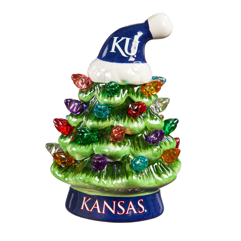 4" Mini LED Tabletop Christmas Tree, Kansas State University,8led943mt