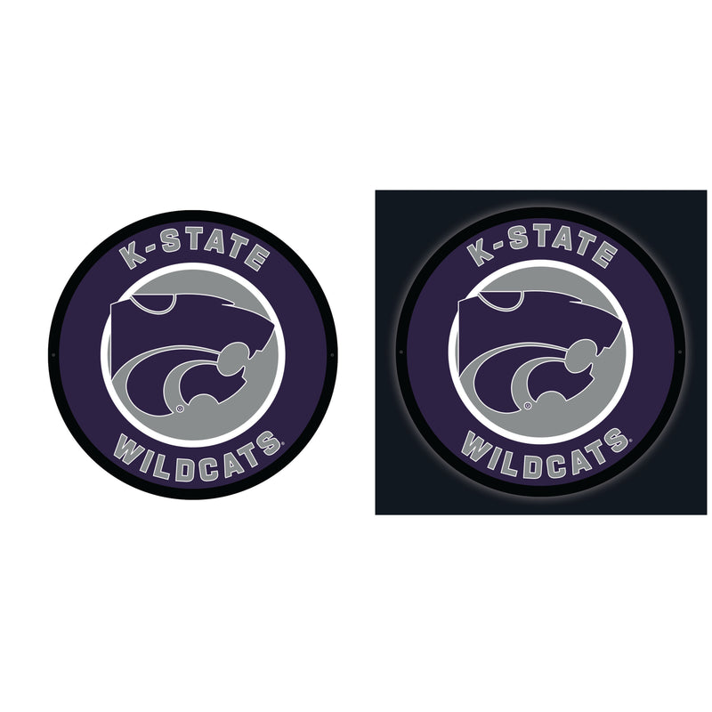 Kansas State University College Large Round Edgelite LED Decor