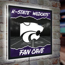 Kansas State University 23"H x 23"L LED Wall Decor, Edgelite, Square