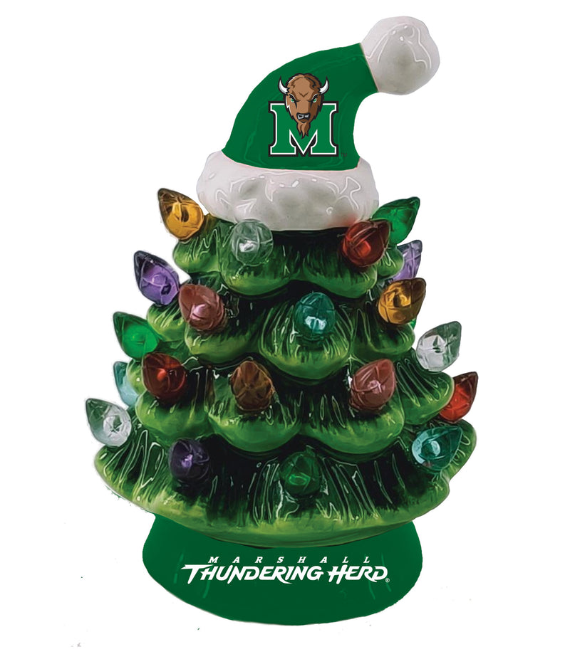 4" Mini LED Tabletop Christmas Tree, Marshall University,8led946mt