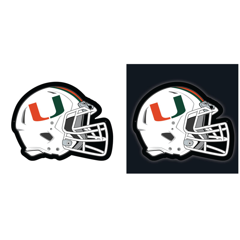 University of Miami College Helmet Edgelite LED Decor