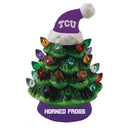 Texas Christian University 8" LED Ceramic Christmas Tree