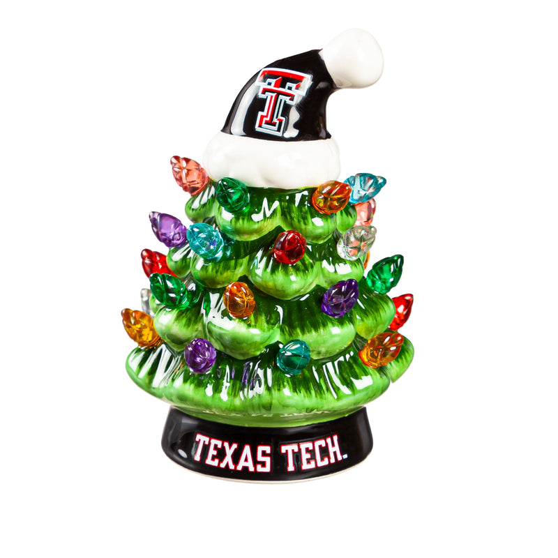 4" Mini LED Tabletop Christmas Tree, Texas Tech University,8led963mt