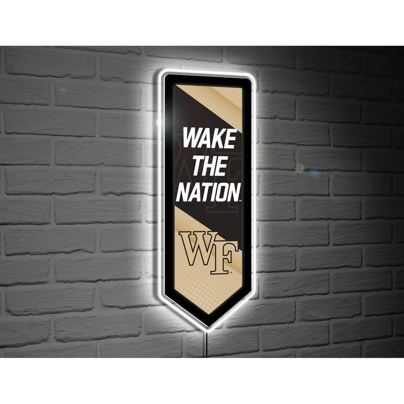 LED Wall Decor, College Football Pennant, Wake Forest University,8led965pen