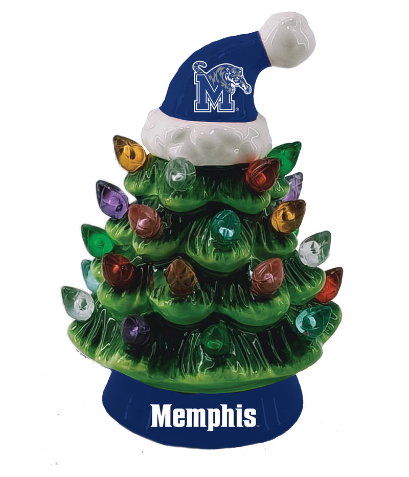 4" Mini LED Tabletop Christmas Tree, University of Memphis,8led970mt