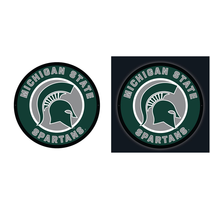 Michigan State University College Large Round Edgelite LED Decor