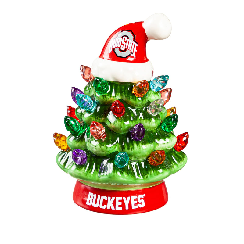 4" Mini LED Tabletop Christmas Tree, Ohio State University,8led973mt