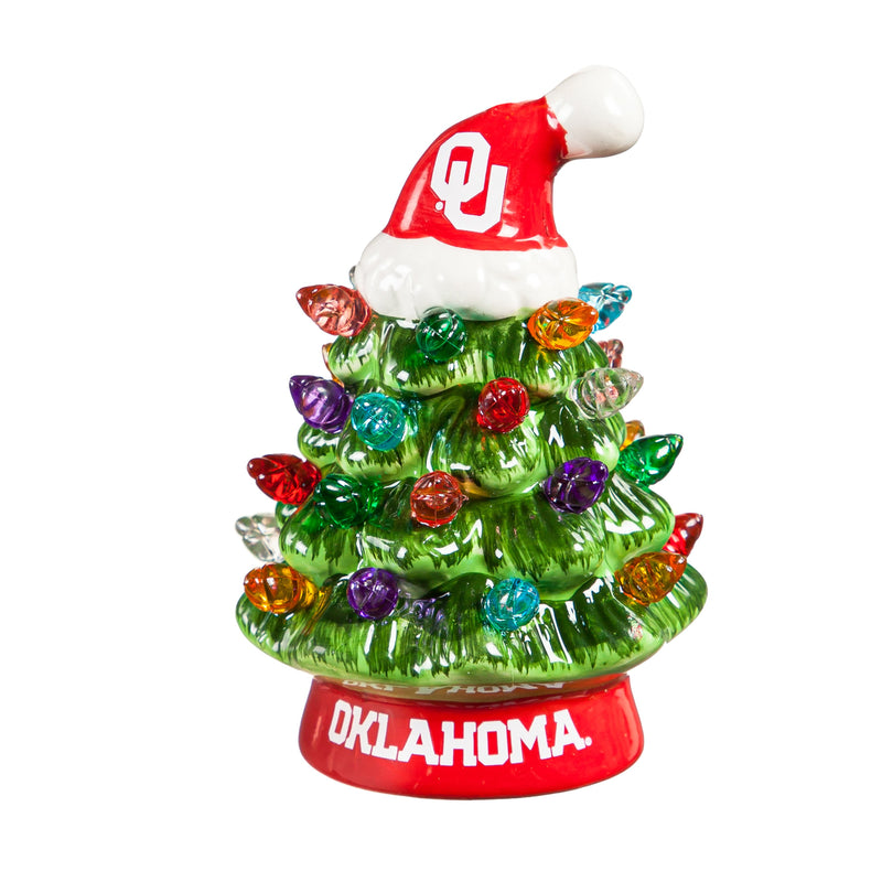 4" Mini LED Tabletop Christmas Tree, University of Oklahoma,8led974mt