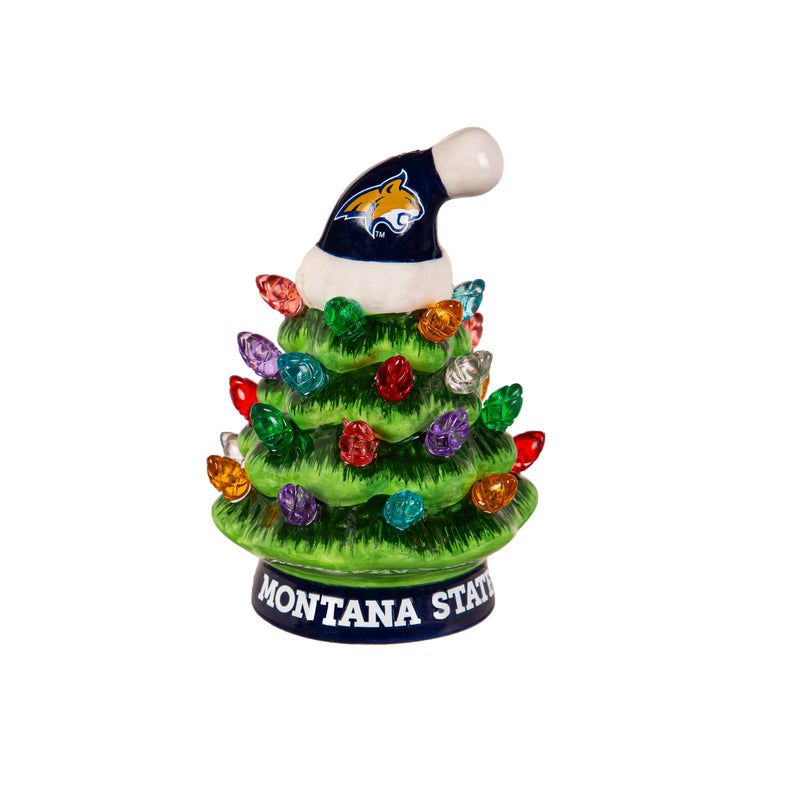 4" Mini LED Tabletop Christmas Tree, Montana State University,8led976mt