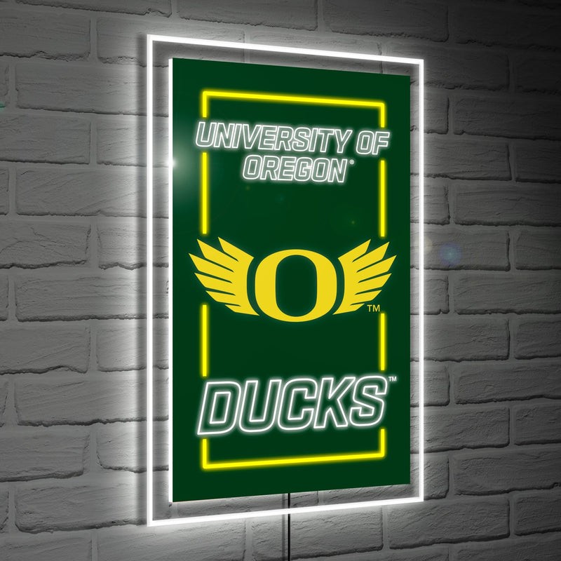 22"H x 14"L NeoLite Wall Decor, Rectangle, University of Oregon,8led986nlrt