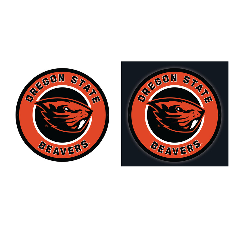 Oregon State University College Large Round Edgelite LED Decor