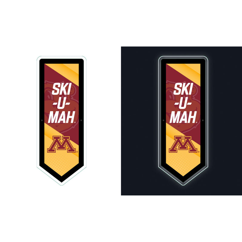 University of Minnesota College Pennant Glazelite LED Decor