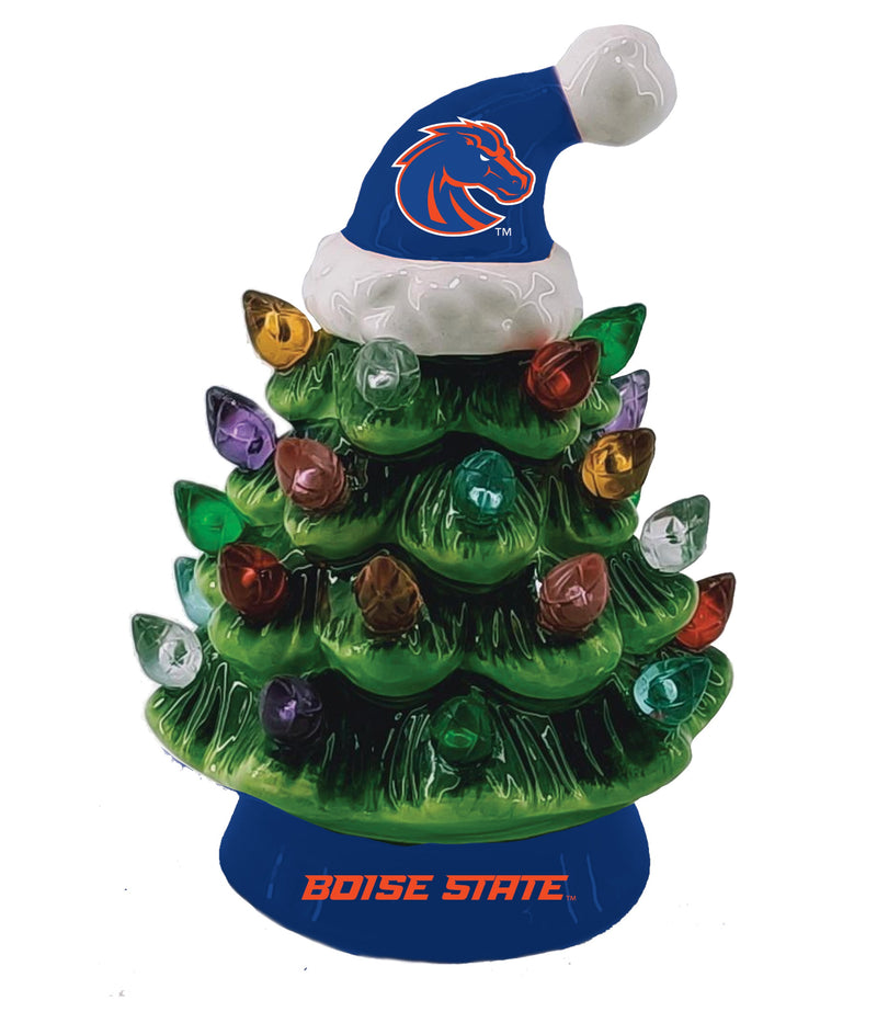 4" Mini LED Tabletop Christmas Tree, Boise State University,8led994mt