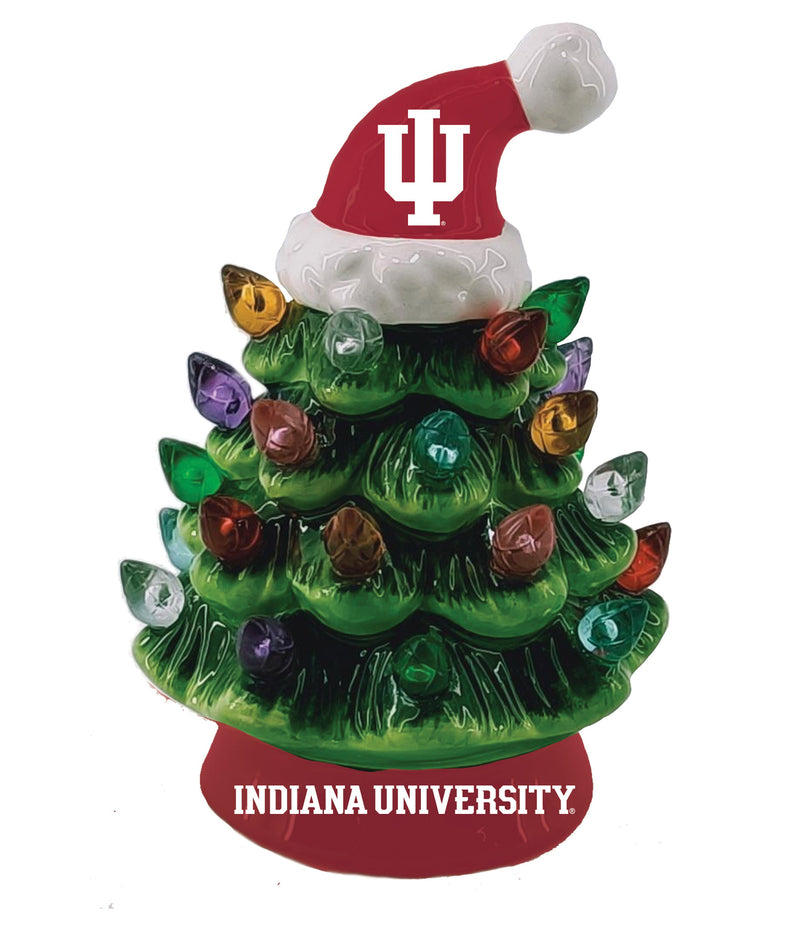 4" Mini LED Tabletop Christmas Tree, Indiana University,8led995mt