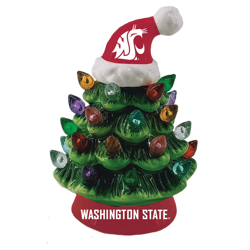 4" Mini LED Tabletop Christmas Tree, Washington State University,8led998mt