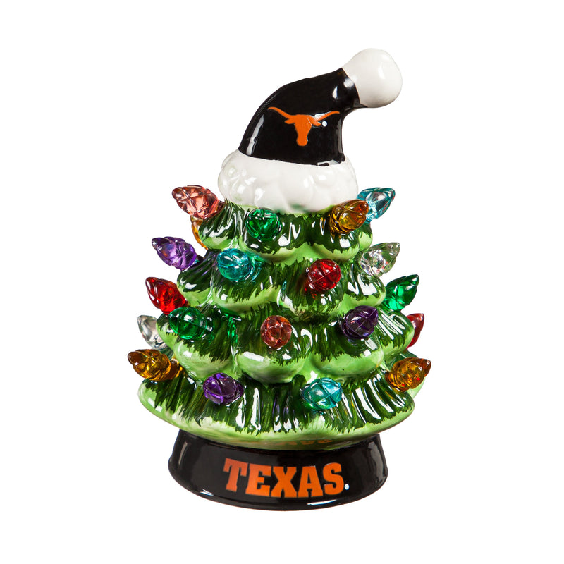 4" Mini LED Tabletop Christmas Tree, University of Texas,8led999mt