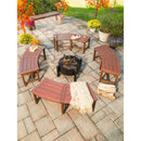 Curved Euclyptus Slat Bench