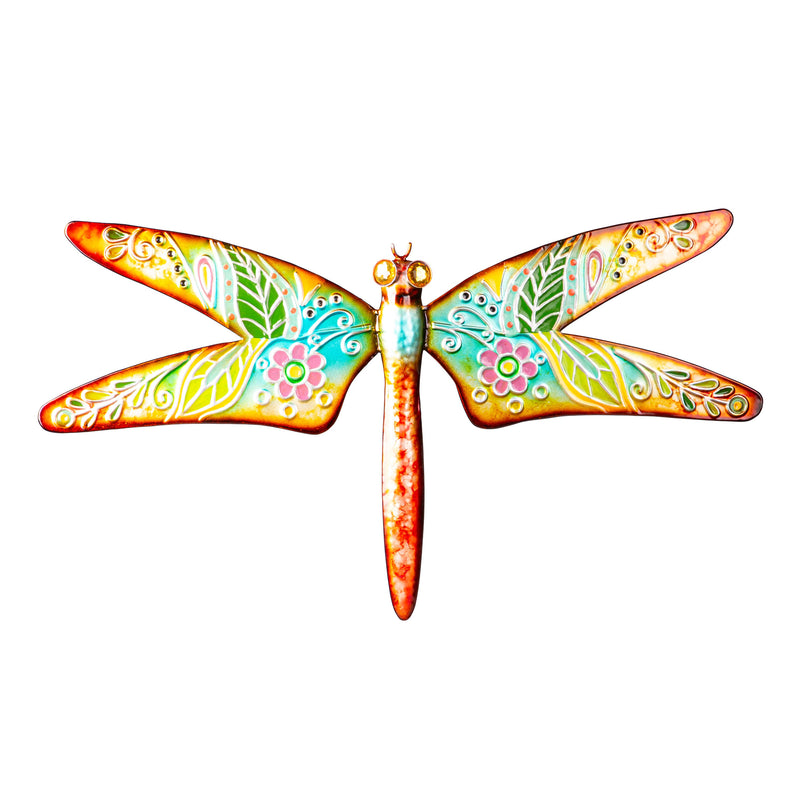Multi-Color Boho Dragonfly Metal Wall Decor,8om0009a