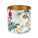VivaStyle Planter, Metal Printed Planters, Festive Foliage, 10"H, Set of 3