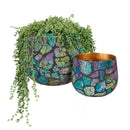 Garden of Wonder Planter, Mosaic Glass, Nested Set of 2