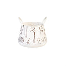 Garden of Wonder Planter, Metal Planters with Handles, Embossed Mushrooms, Nested Set of 2