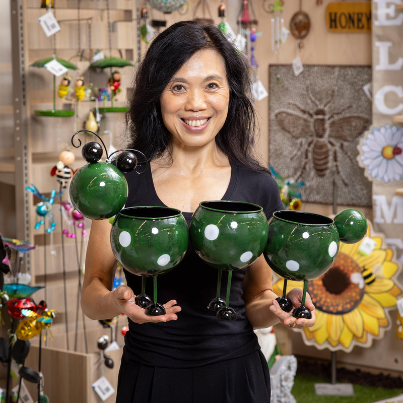 Pollinator Garden Planter, Metal, Caterpillar