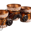 Metal Planters with Stone Embelishments and Stand