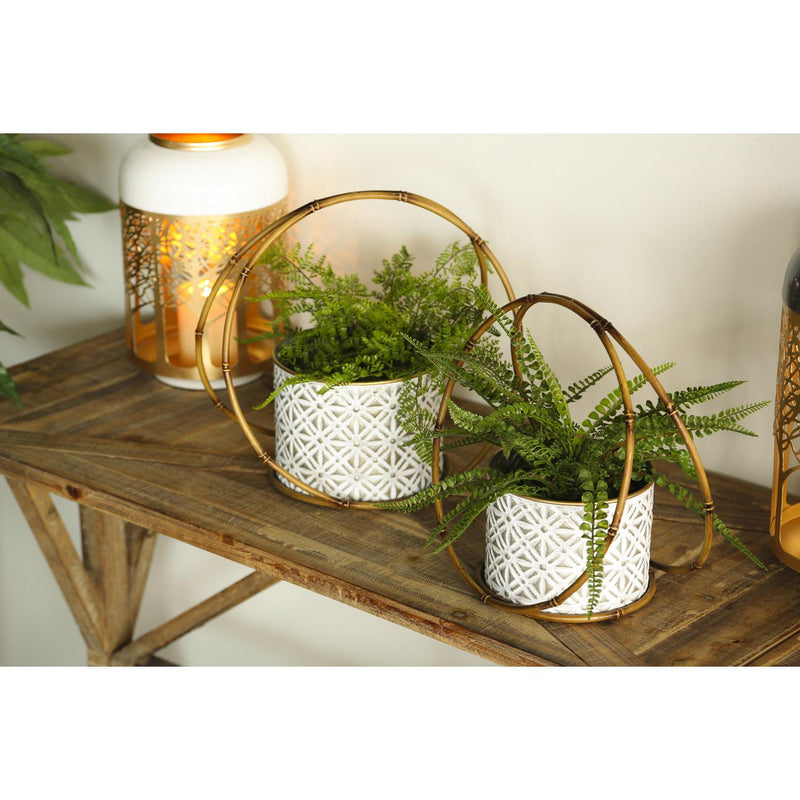 Metallic Tabletop Planters Set of 2