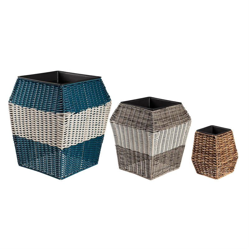 High Resin Wicker Planter Set of 3