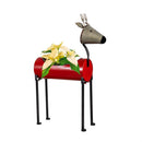 Joyful Traditions Planter, Metal Planter, Red Reindeer